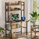 Aquzee 40 Inch Desk with Shelves, Computer Desk with Hutch