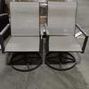 HD Designs Sutton Sling Outdoor Swivel Dining Chairs 2ct