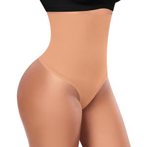 Werena Tummy Control Thong Shapewear for Women High Waisted Body Shaper Panties Shaping Thong Girdle Underwear