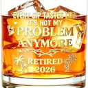 Retirement Gifts for Men 2026 2 Pack Retirement Glass Whiskey Gift for Coworker, Dad, Grandpa, Friend or Colleague, Goodbye & Farewell Gift