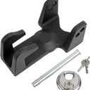 Gooseneck Hitch Lock - Easy to Install Trailer Hitch Lock - Durable, Pressure-Resistant, & Anti-Theft tl-50 Model for rv, Logistics & Animal Husbandry (Black with Keyed Lock)