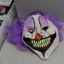 Scary Halloween Clown Mask for Adult with Hair Horror Evil Killer Joker Costume Mask