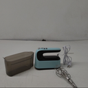9-Speed Digital Hand Mixer Electric, 400W Powerful DC Motor, Baking Mixer Handheld with Snap-On Storage Case, Touch Button, Turbo Boost, Dough Hooks, Whisk (Ice Blue)