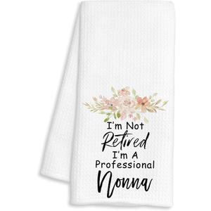 3 x Nonna Gifts Kitchen Towels, Gifts for Grandmother, I'm Not Retired I'm a Professional Nonna Decorative Dish Hand Tea Towels for Bathroom Kitchen, 16x24 Inch