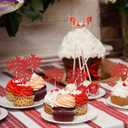 2 x Gyufise 36Pcs Happy Valentine's Day Cupcake Toppers with Heart Glitter Sweet Love Theme Valentine's Day Cupcake Food Picks Valentine's Day Theme Birthday Party Cake Decorations Supplies Red