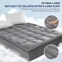 Homemate Mattress Pad Topper Cal King - Cooling Pillow Top Quilted Fitted Mattress Pad Cover for Hot Sleepers - Mattress Pad Cover Plush Bed Topper Down Alternative Soft Mattress Protector for Back