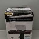 Vinyl Record Player with Speakers,Bluetooth Portable Turntable for Vinyl Records,Phonograph LP Player with 3 Speed USB RCA in Vintage Black