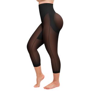 SHAPELLX Shapewear for Women Capris Leggings Tummy Control Underwear High Waist Body Shaper Butt Lifting Panties, M