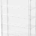 Wall Mountable 6-Tier Acrylic Display Case - Slim 14cm Depth for 100+ Mini Figures, Magnetic Door & Removable Shelves for Bobbleheads, Stackable Dust-Proof Cabinet (Extra Large(14.17*5.5*23.6in))
