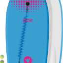 BPS New Zealand Shaka Body Board for All Wave Conditions - Lightweight with EPS Core, HDPE Slick Bottom, Body Boards for Beach with Wrist Leash and Plug for Kids and Adults - All Skill Levels (33 Inch, 10 Blue Magenta)