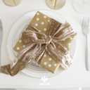 MEEDEE Camel Velvet Ribbon 2 Inch Crinkle Raw Edge Silk Ribbons 2 Rolls 4 Yards Bronze Crushed Ribbons Nude Velvet Ribbon for Christmas Tree, Gift Wrapping, Holiday Decor