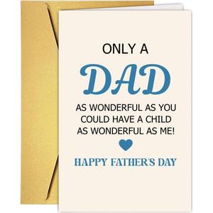 10 x Funny Father's Day Card for Dad, Fathers Day Gift from Daughter Son Kids, Hilarious Father's Day Cards for Daddy Papa from Children Toddler Baby, Happy Fathers Day Joke Card Gifts, MIX