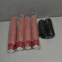 Restaurantware 12 Ounce Ripple Wall Disposable Coffee Cups, 500 Insulated Crimson Paper Tumblers with Rolled Rim Design, Lids Sold Separately for Hot Drinks like Tea, Hot Chocolate and More 100 Pack