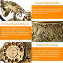 WICHEMI Vintage Phone Retro Rotary Dial Phones Landline Telephone Old Fashion Antique Phone Old School Telephones for Home Office Cafe Bar Star Hotel Decor (Golden)