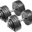 CAP Barbell 200-Pound Adjustable Dumbbell Weight Set, Black
