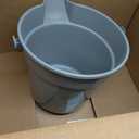 Winco Heavy-Duty Plastic Bucket/Utility Pail with Pour Spout, 10 Quarts, Gray