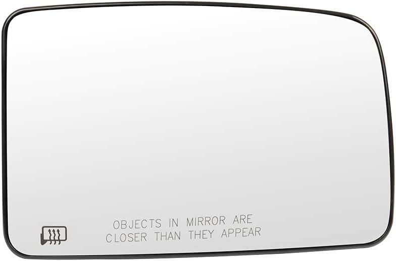 SCITOO Passenger Side Mirror Glass Compatible with 2003-2006 For Ford EXPEDITION HEATED Chrome Right Exterior Mirror Glass With Backing Plate 2L1Z-17K707-AA