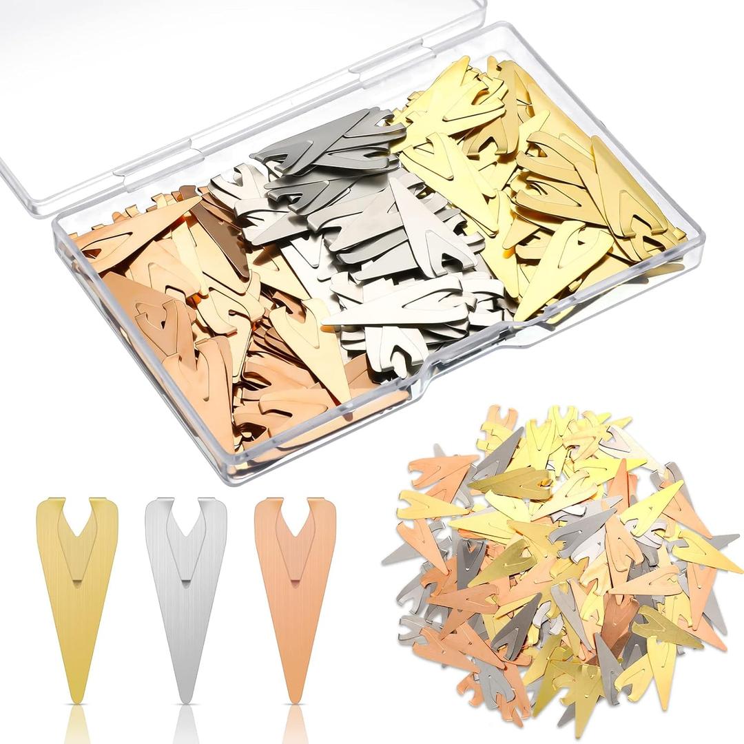 180 Pieces Metal BookDarts Bookmarks Bulk Mini Tin Brass Book Line Marker Mixed Page Marker Clips for Reading Readers Book Lovers Men Women, 3 Colors