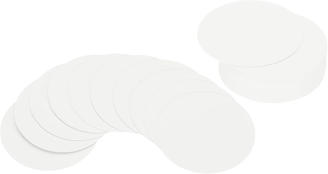 PATIKIL 2inch Circle Card Stock, 50Pcs Round Shape Cutouts Paper Thick Cardstock Coaster for DIY Craft Projects Classroom Bulletin Board Decor, White