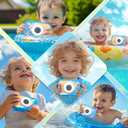 Kids Waterproof Camera, 1080P HD Underwater Digital Camera for Kids Aged 3-12, IP68 Swimming & Snorkeling Toy, ABS Plastic, 32GB Card, Birthday Gift for Children Boys Girls, Blue