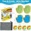 Dolanus Toss and Catch Games - Throw Catch Velcro Ball Set with 4 Paddle, 4 Balls, Toys for Kids Outdoor Outside Pool Sand Beach Activities, Birthday Gifts for Ages 3 4 5 6 8 12 Year Old Boys Girls