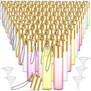 Sumind 150 Pcs Essential Oil Roller Bottles 10 ml Glass Roller Bottles with Stainless Steel Roller Balls Empty Bottles Leak Proof Roll on Bottles with 5 Funnel for Travel Essential Oil (Multicolor)