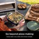 Ninja Artisan Electric Outdoor Pizza Oven with Stone | 12-inch Pizza in 3-minutes | 700F Max Temp | 5-in-1 Functionality Pizza, Bake, Broil, Proof & Warm | Makes Full Meals | Gray | MO201
