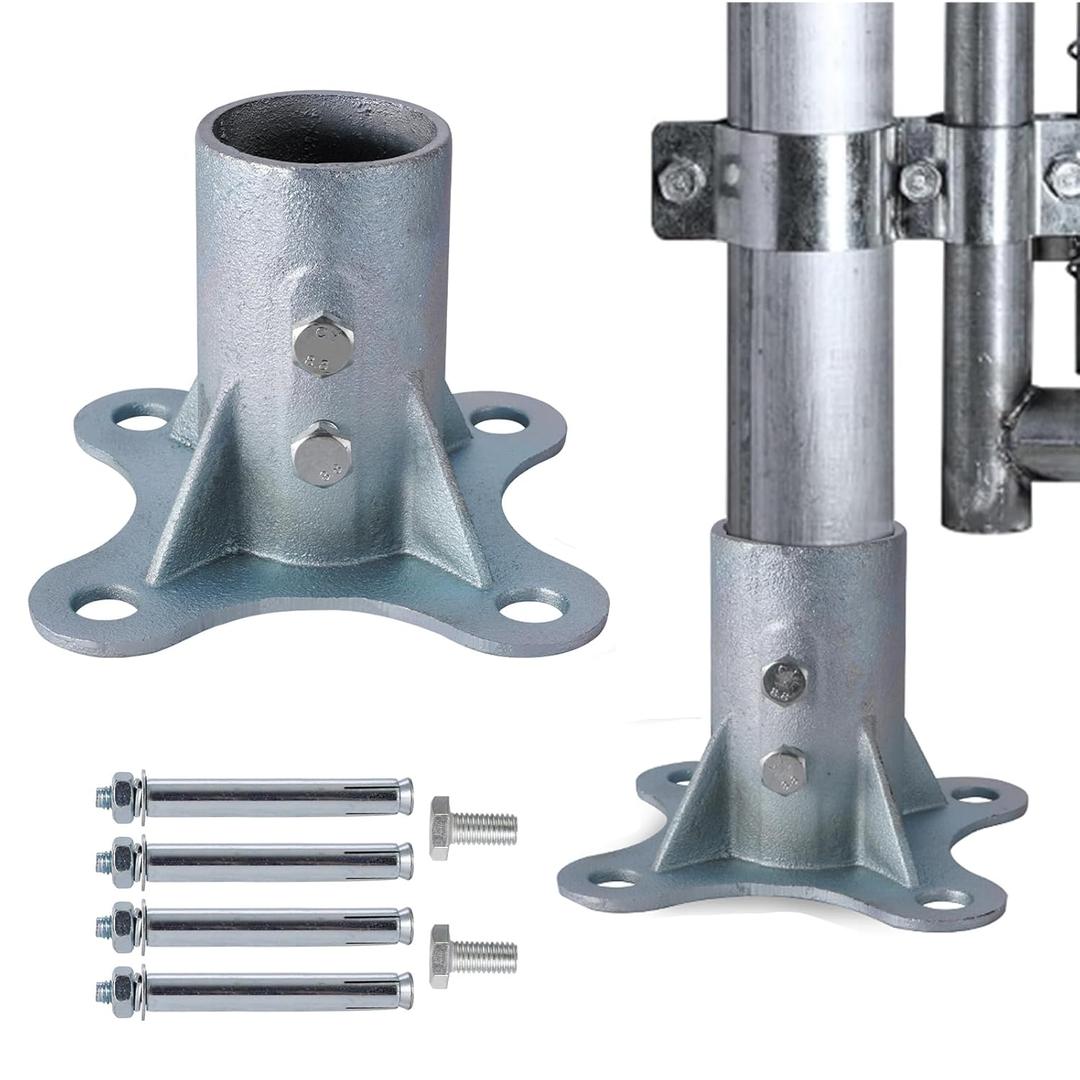 Chain Link Fence Post 2 1/2" Floor Flange, Pipe Flange Galvanized Fence Post (1)