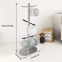Mug Holder Tree, Coffee Cup Holder with 6 Hooks, Coffee Mug Rack, Metal Mug Tree for Counter, Mug Holder Stand Coffee Mug Hanger(Brushed Nickel)