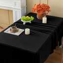 Black Velvet Tablecloth, 60 x 102 Inch Rectangle Table Cover, Black Velvet Table Cloth Smooth Luxury Tablecloth for Party Wedding Dining Banquet