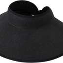 Harlang Roll-up Straw Women's Sun Visor Hat with Wide Brim - Stylish and Protective