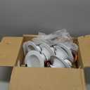 12 Pack 5/6 Inch 5CCT LED Recessed Downlight, Can Lights with Baffle Trim, Wet Rated, E26 Base, 10.5W=85W, CRI 90, Dimmable, Simple Retrofit Installation, Energy Star & ETL Listed