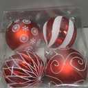 Christmas Ball Ornaments - Large Red 4.7" Shatterproof Tree Hanging Ornaments for Xmas, New Year, Wedding, Party & Holiday Indoor/Outdoor Decor