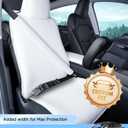 for Tesla Model Y/3/X/S Waterproof Neoprene Car Seat Cover with Extended Seat Belts & Armrest Box Pads, Sweatproof Non-Slip Seat Protector for Run, Yoga Kids and Pet Protection(White, 3PCS)