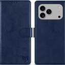 ZZXX for iPhone 17 Pro Max Wallet Case with [RFID Blocking] Card Slot Kickstand Magnetic Closure Leather Flip Fold Protective Phone Case for iPhone 17 Pro Max Case Wallet(Blue-6.9 inch)