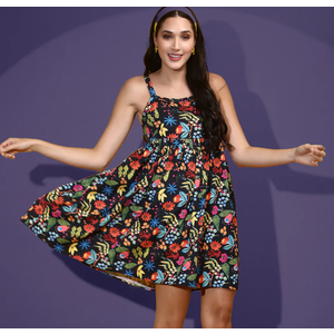 Summer Dresses for Women Sleeveless Casual Sundresses Loose Beach Cover, Floral, Size S