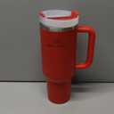 STANLEY Quencher ProTour Flip Straw Tumbler with Leakproof Lid 40 oz | Built-In Straw and Handle | Cup Holder Compatible for Travel | Insulated Stainless Steel Cup | BPA-Free | Red