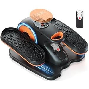 Under Desk Elliptical Machine, Ellipse Exerciser as Seen on TV for Seniors with Remote Control & 12 Adjustable Speeds, Elliptical Machine for Home (Orange)