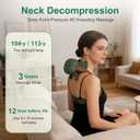 Human-Like Neck Massager with Heat for Pain Relief Deep Tissue, Cordless 4D Kneading Neck and Shoulder Massager Back Massager with Bionic fingers Massage and Screen, Ideal Gifts for Women Men