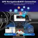 [4+64G] Upgrade Radio for Jeep Grand Cherokee 2014-2020: 10 inch IPS Touchscreen Android Radio - Wireless Carplay and Android Auto, Custom Homepage, DSP/EQ, 5G/WiFi, SWC + Rearview Camera + Canbus