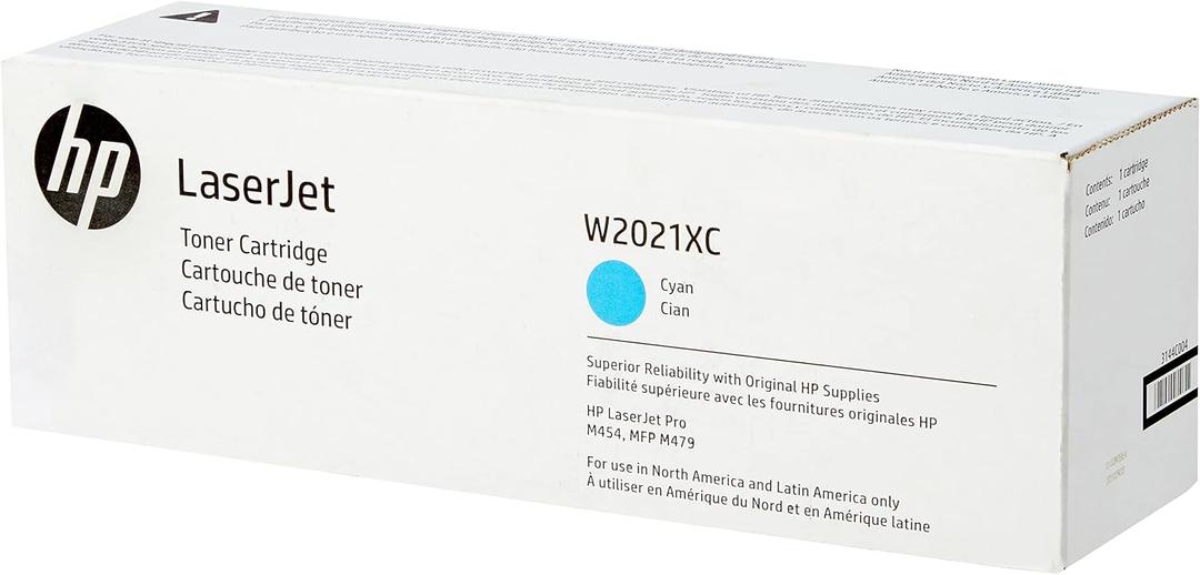 HP W2021XC Toner Cartridge (Cyan) in Retail Packaging