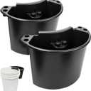 ROBLOCK 2 Pcs 5 Gallon Car Detailing Bucket Tool Organizer, 12" x 8.27" Portable & Multipurpose Car Wash Bucket Tool Caddy with Drainage Hole for Accessories, Home Cleaning, Gardening, Camping