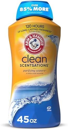 ARM & HAMMER Clean Scentsations In-Wash Scent Booster, Laundry Scent Booster Purifying Waters scent, 45 Oz