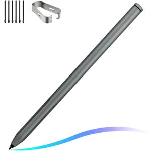 EMR Stylus Pen for Remarkable 2 / Remarkable 1, Kindle Scribe, BOOX Tablets, Battery-Free with Digital Eraser, 4096 Pressure Levels, Magnetic Pen Holder, 6 Replacement Nibs Included, Gray