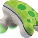 HoMedics Ribbit Mini Handheld Massager, Vibrating Electric Massager with Comfort Grip and LED Light, Batteries Included, Comes in variable colors, Green, Blue or Pink