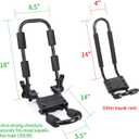 Leader Accessories Folding Kayak Rack 4 PCS/Set J Bar Car Roof Rack for Canoe Surf Board SUP On Roof Top Mount on SUV, Car and Truck Crossbar with 4 pcs Tie Down Straps