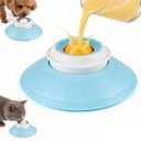 2026 New Dog Lick Ball, Slow Feeder Treat Dispenser, Non-Slip Interactive Enrichment Licking Toy for Dogs and Cats, Puzzle Food Dispensing Sphere (Yellow)