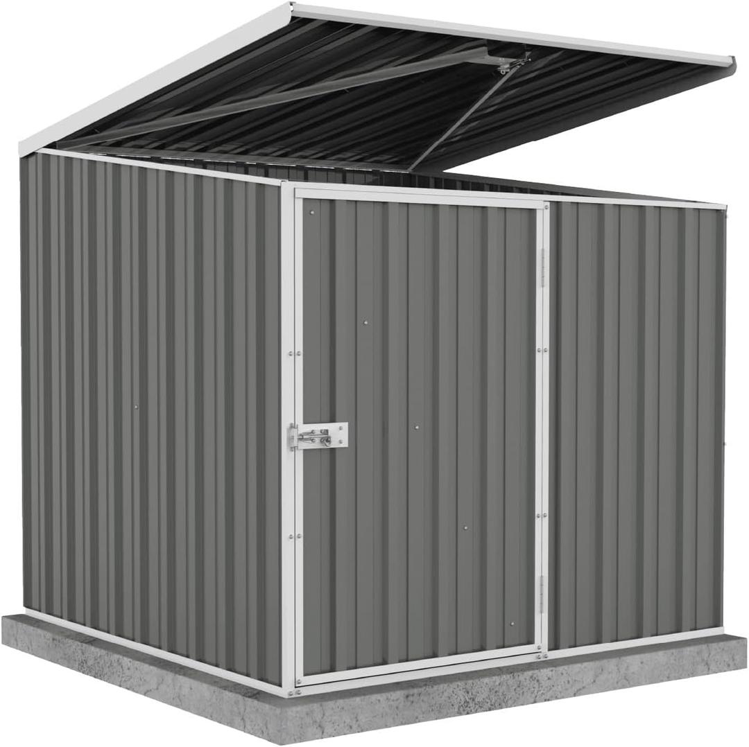 Absco Pool Pump Cover - Versatile Horizontal Storage Shed | 5 x 5 ft | Easy Assembly | Woodland Gray | Ideal for Pool, Trash Cans, Garden & Pool Equipment | SNAPTiTE Assembly System | Safety Features