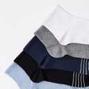 bony&katia Men's Ankle Socks with Striped Design, 5 Pairs, Assorted Colors (6-9, Multicolor)