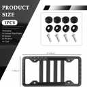 Silicone License Plate Frames with 3D American Flag Pattern,Stylish Car Plate Frame with Bolts & Gaskets,Universal Licence Plates Frame Holder as USA 250th Anniversary Merchandise